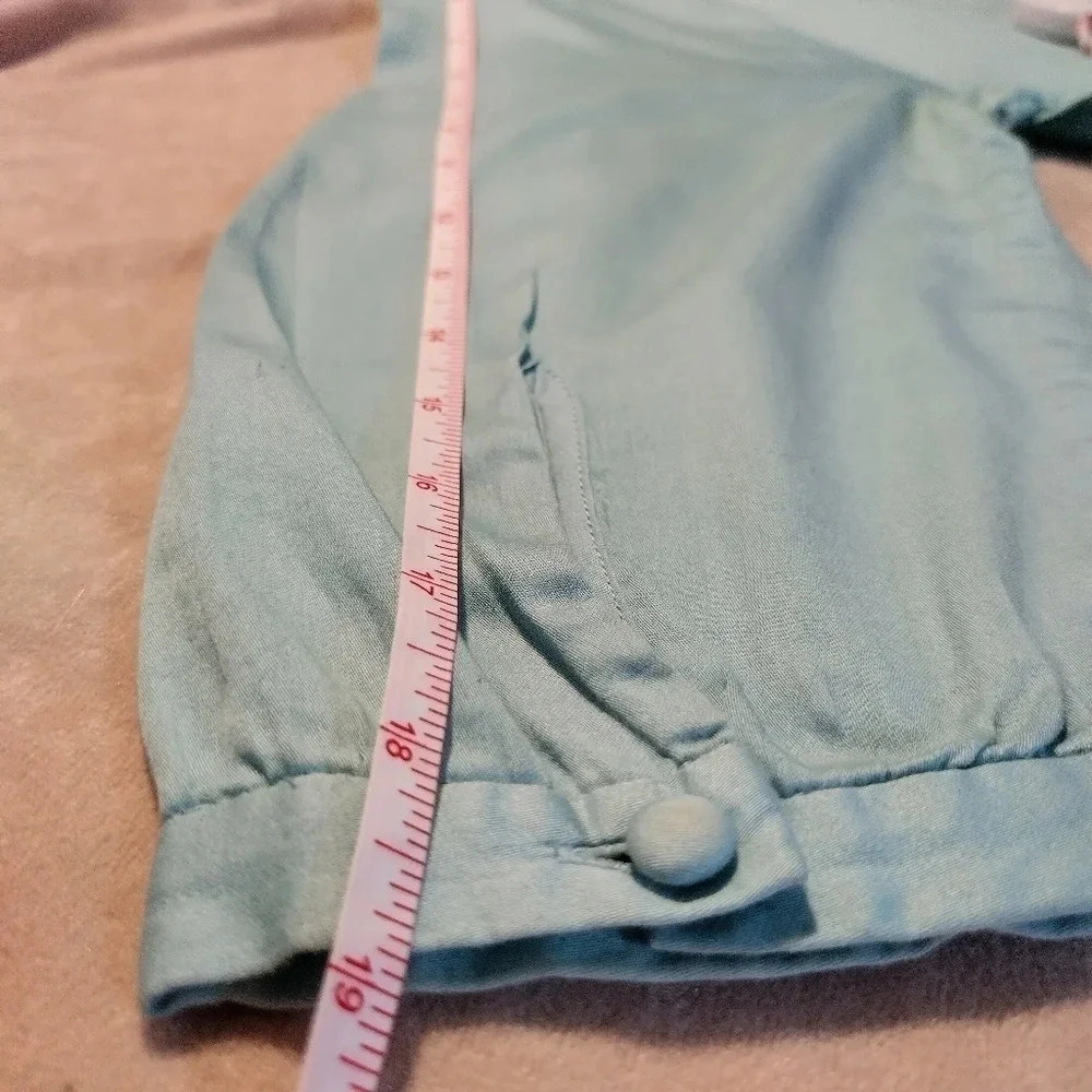 TALBOTS Petite Small Mint / Seafoam Green Blouse - Picture 12 of 13